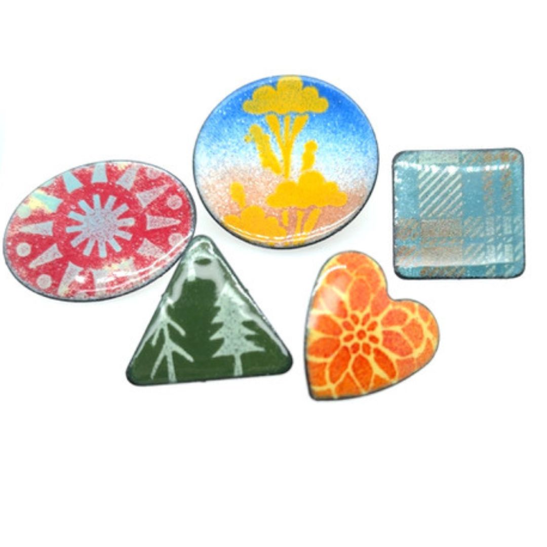 Try It: Enameled Magnets and Pins